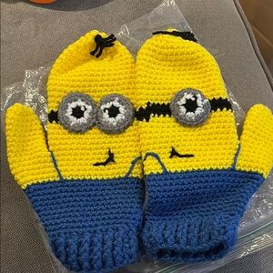 Yellow and Blue Minion Mittens